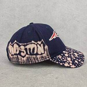 New England Patriots x‎ Aqua Art Hat Script Boston Strapback Blue One Size Cap